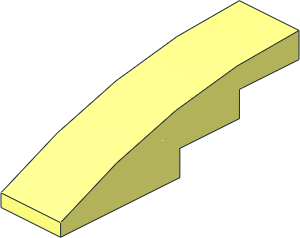 Slope Brick Curved  4 x  1
