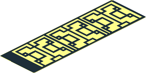 Sticker  5.8 x  1.7 with Black Geometric Design Connected to Right on Transparent Background