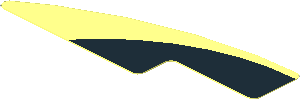 Sticker  1.0 x  3.0 with Black Arc on Transparent Background Right