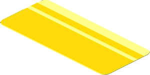 Sticker  0.8 x  1.8 with Yellow Stripes on Transparent Background