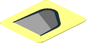 Sticker  0.9 x  0.8 with Black Grille on Transparent Background Left