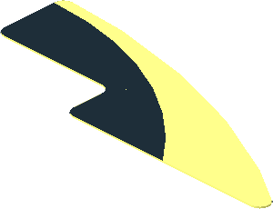 Sticker  1.0 x  3.0 with Black Arc on Transparent Background Left