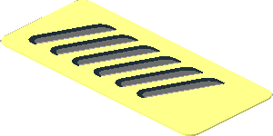 Sticker  0.8 x  1.8 with Six Black Air Scope on Transparent Background Right
