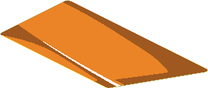 Sticker  1.8 x  3.8 with Grey and White Archs on Orange Background Right