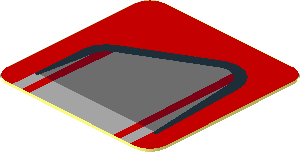 Sticker  0.8 x  0.8 with Grey Air Vent on Red Background Right (Needs Work)