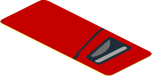Sticker  0.8 x  1.9 with Taillamp on Red Background Right (Needs Work)