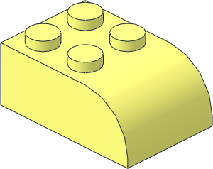 Brick  2 x  3 with Curved Top
