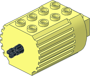Electric Technic Motor without Centre Pin Hole with 4V Logo