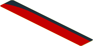 Sticker  0.6 x  3.8 with Red Stripe on Black Background Right