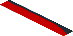 Sticker  0.6 x  3.8 with Red Stripe on Black Background Left