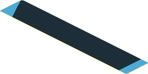 Sticker  0.9 x  4.8 with Black Stripe on Dark Azure Background Right
