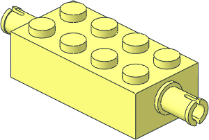 Brick  2 x  4 with Pins