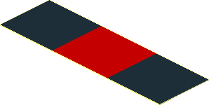 Sticker  0.9 x  2.9 with Red/Black Stripe