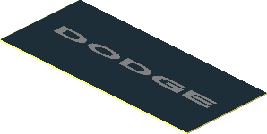 Sticker  0.8 x  1.8 with "DODGE" Logo