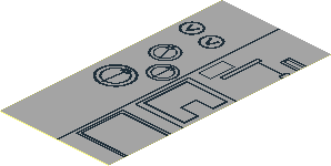 Sticker  3.9 x  1.9 with Lunar Lander Hull Plates Pattern  2