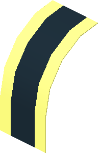 Sticker  0.8 x  2 with Black Stripe on Transparent Background (Formed)
