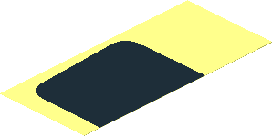Sticker  4.0 x  1.8 with Black Rounded Square Left Half