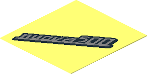 Sticker  1.9 x  1.8 with "nuova 500" Emblem on Bright Light Yellow