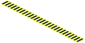 Sticker  0.8 x  7.8 with Air Inlet Gills on Bright Light Yellow