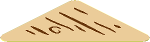 Sticker  1.5 x  1.5 Triangular with Wood Grain