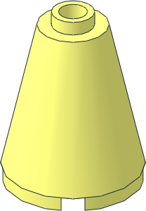 =Cone  2 x  2 x  2 with Hollow Stud and Axlehole Teeth