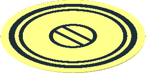 Sticker  1.8 x  1.8 Round with Black Rings