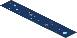 Sticker  1.0 x  5.7 with Metallic Light Blue and Silver Dots and Stars