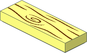 Tile  1 x  3 with Wood Grain Pattern