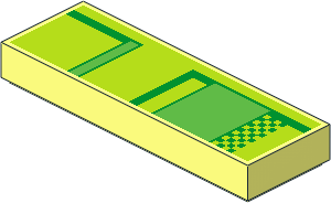 Tile  1 x  3 with Super Mario Pixelated Pipe Pattern