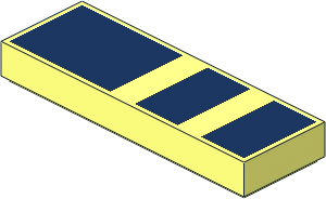 Tile  1 x  3 with Dark Blue Rectangles Pattern