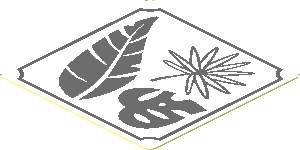 Sticker  1.8 x  1.8 with Leaves Sketch