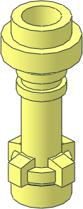Minifig Lightsaber Hilt with Slight Sloping Fingers with Bottom Ring