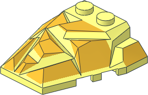 Wedge  4 x  4 Fractured Polygon Top with Metallic Gold Pattern