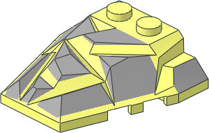 Wedge  4 x  4 Fractured Polygon Top with Light Bluish Grey Pattern