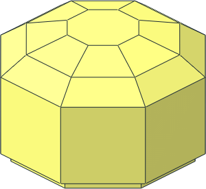 Tile  1 x  1 x  0.5 Octagonal Facetted