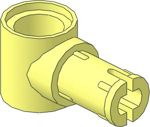 Technic Pin with Friction with Perpendicular Pin Hole Type 2