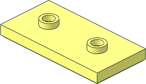 Plate  2 x  4 with Groove with  2 Studs