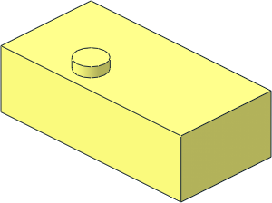 Brick Braille 2 x 4 with 1 Stud (DOTS-2)