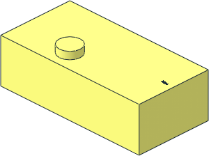 Brick Braille 2 x 4 with 1 Stud (DOTS-2) with "," Pattern