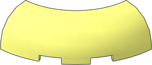 Brick  3 x  3 x  1 Corner Round with Curved Top