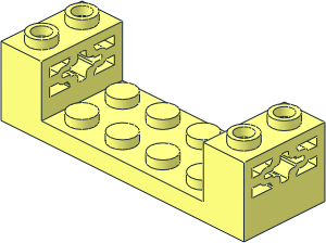 Plate  2 x  6 with Side Bricks  1 x  2 x  1.333 with Axlehole