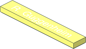 Tile  1 x  6 with "R. Guggenheim" Pattern