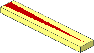 Tile  1 x  6 with Red Triangle Pattern
