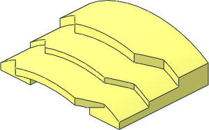 Slope Brick Curved  4 x  3.5 x  1 with 3 Steps