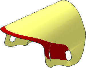 Sheet Plastic  8.5 x  7 Motorcycle Windscreen with Red Border Pattern (Formed)