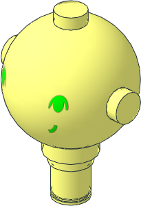 Maxifig Head with Face Pattern