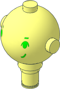 Maxifig Head with Face with Eyebrows Pattern