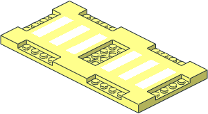 Plate  8 x 16 x  0.667 with Cutouts and Recessed Studs with Crosswalk Pattern