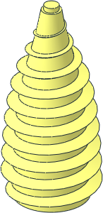 Cone  4 x  4 x  6.667 Drill with Grey Peghole
