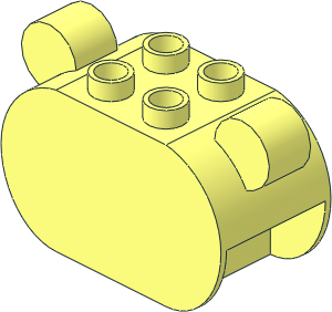 Duplo Brick  2 x  4 x  2 with Rounded Ends with Ears on Sides